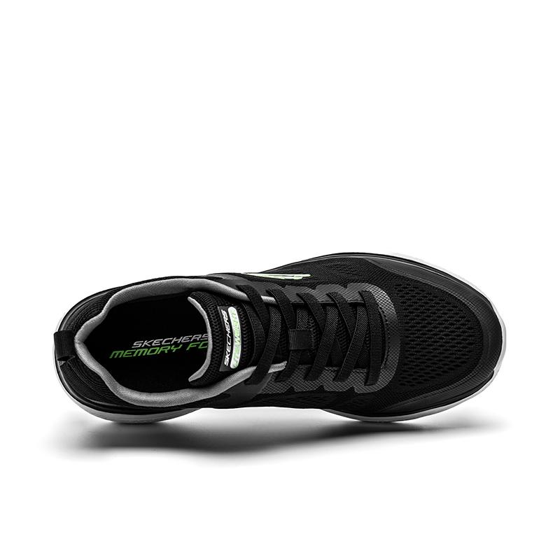 Skechers Спортивные Женские Классические Модные Тканевые Амортизирующие Легкие Средней Высоты Повседневные Для Тренировок Городской Комьют Беговые Кроссовки Мужские кроссовки 8790306-BKLM
