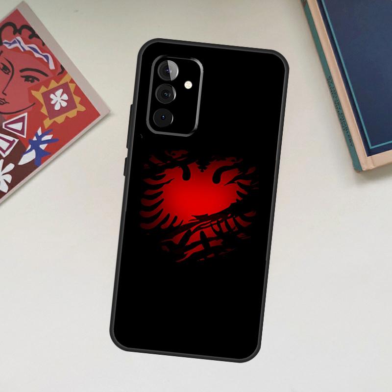 Albania Flag Eagle Case For Samsung Galaxy A13 A53 A33 A23 A06 A56 A16 A36 A55 A35 A17 A54 A34 A14 A52 A32 A15