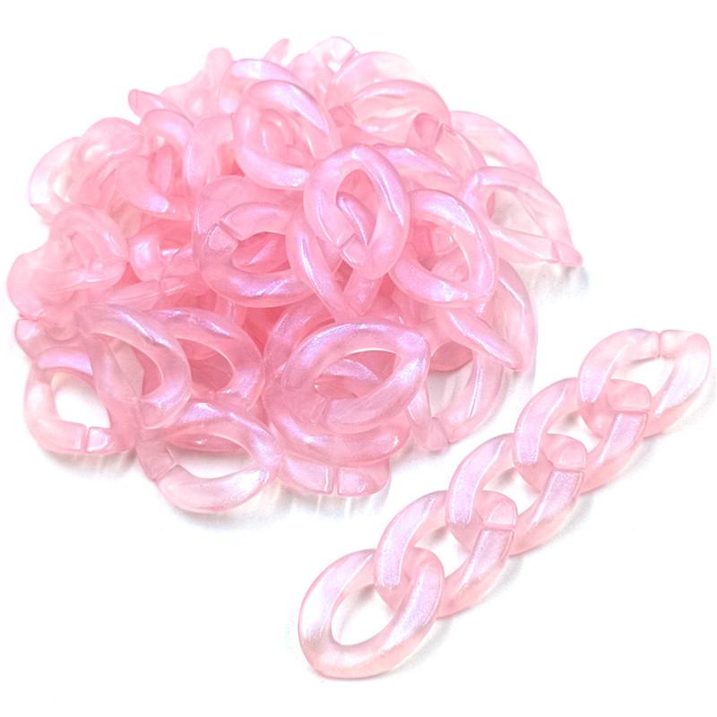 Акриловые браслеты своими руками Изготовление ювелирных изделий Изготовление ювелирных изделий Бусины из витой цепочки Свободные бусины Флуоресцентные Флуоресцентные витые бусины из цепочки Мода 10 шт.