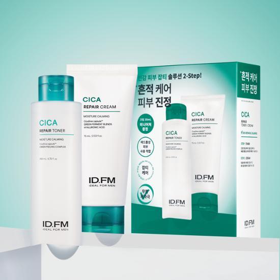 Ideal for Men Cica Trace Toner Cream 2-piece set (30mL cream included)