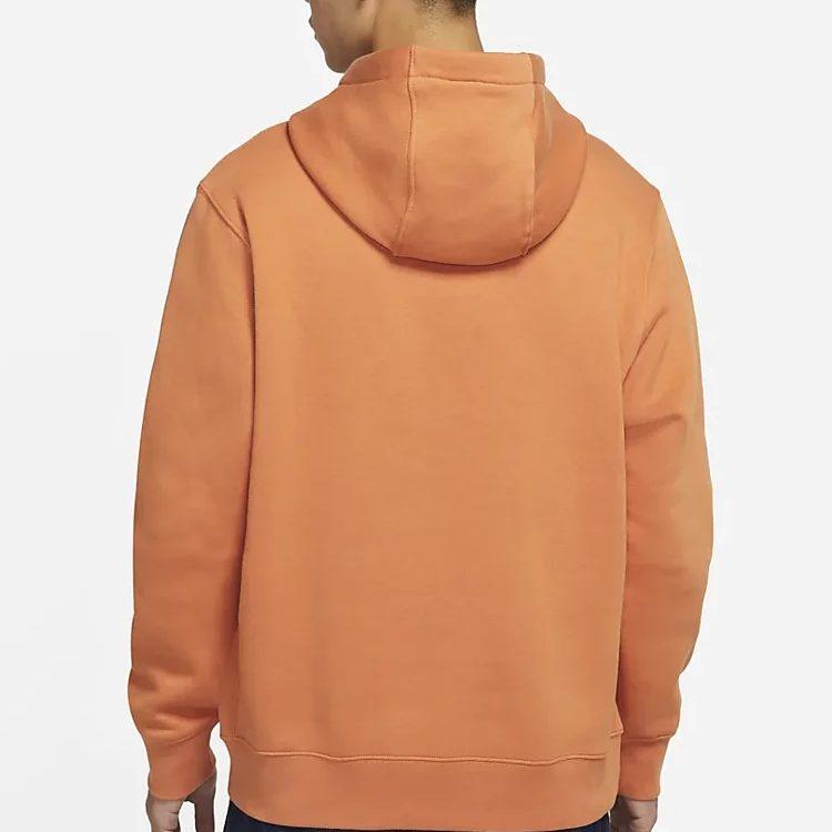 Nike Толстовки Мужские Оранжевые С Капюшоном Утепленные Обычные BV2974-808