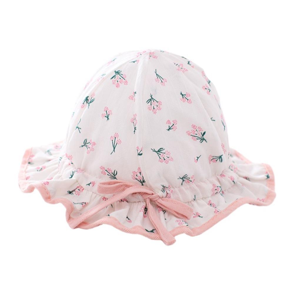 Lightweight Breathable Baby Hat Lovely Bow Sun Visors Infant Hat Adjustable Comfortable Fisherman Hat Girl