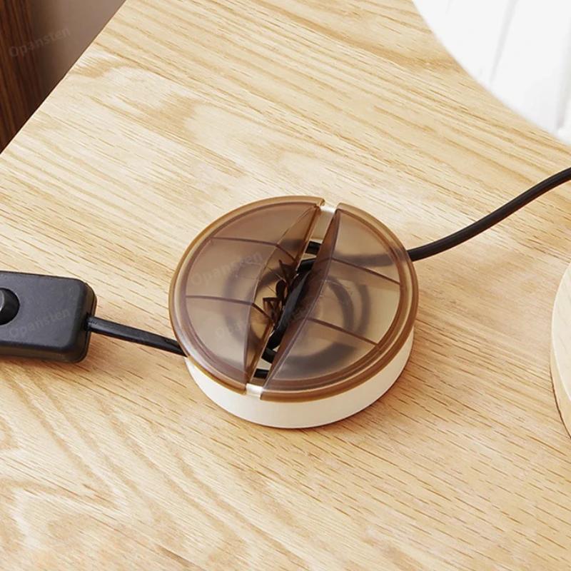 1 шт. Сворачивающееся устройство для намотки кабеля, портативное круглое устройство для хранения кабеля, 4 цвета, гибкий органайзер для кабелей для наушников / зарядного устройства