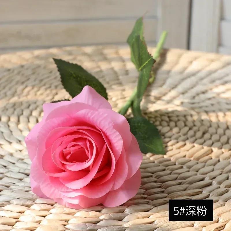 Latex Real Touch Rose Artificial Silicone Rose Flowers for Wedding Home Party Decoration Fake Flower Christmas New Year Gift