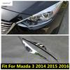 Для Mazda 3 AXELA 2014 2015 2016 Передняя фара Накладка Бровь Декоративная Накладка Хром ABS Автоаксессуары Внешний вид