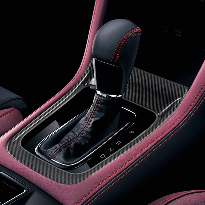 Car Accessories For Subaru WRX/ WRX STi 2015- Carbon Fiber Style Interior Automatic Gear Shift Panel Button Cover Trim 1pcs