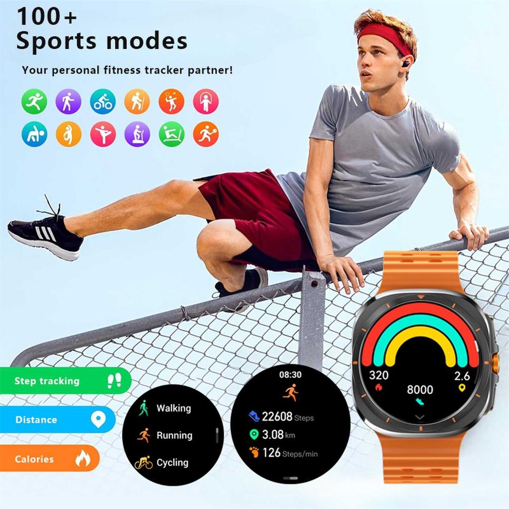 2024 Новинка для SACOSDING Watch 7 Классические умные часы для мужчин и женщин Пользовательский циферблат HD AMOLED Голосовой вызов NFC GPS Трекер Спортивные часы