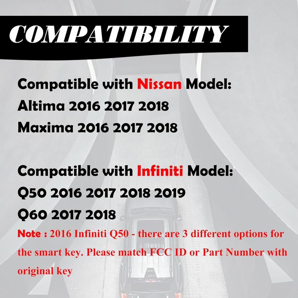 Замена пульта дистанционного управления MechanMagic для Nissan Altima Maxima 2016-2018 Кнопка запуска двигателя Бесключевой доступ Пульт дистанционного управления KR5S180144014