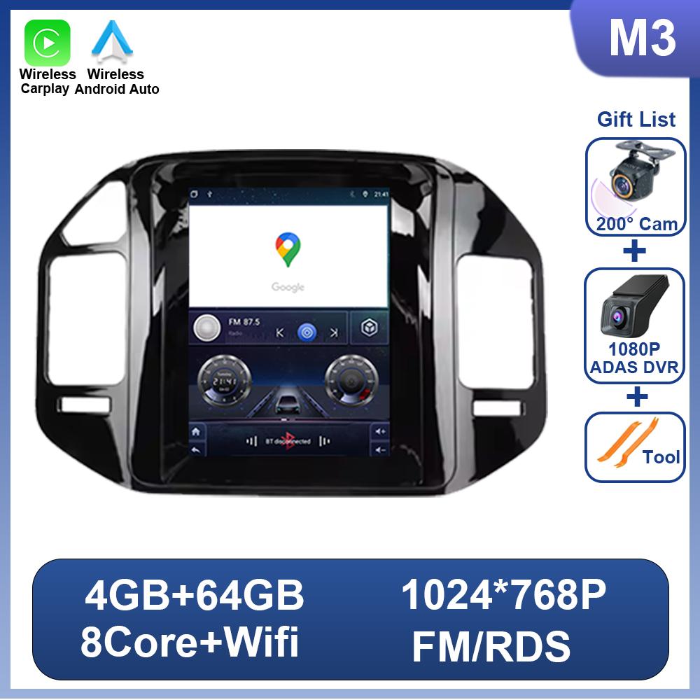 9,7-дюймовый Android для Mitsubishi Pajero 3 V60 V68 V73 1999 - 2011 Carplay автомобильный радиоприемник мультимедийный плеер GPS навигация WIFI 2 Din