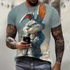 Funny 3D Animal Print T Shirt For Men Street Trend Hip Hop Clothing Casual O-neck Short Sleeve T-Shirt Fashion Loose Summer Tops