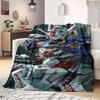 Gundam Universal Century Flannel Blanket Warm,Comfortable,Suitable for Bedrooms,Sofas,Beds,Chairs,Picnics,Travel