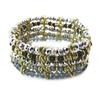 Les Trésors De Lily [N8250] - Gray 'Sissi' Designer Bracelet - 4 Rows