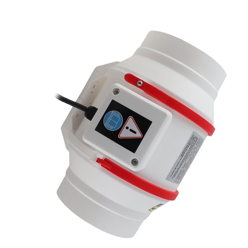 Канальный вентилятор 6 дюймов Встроенный бустерный вентилятор ABS Круглый 2220–2600 об/мин Защита IPX2 для вентиляции