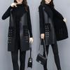 Women Autumn Winter PU Leather Vest Coat Female Long High-Grade Thick Sleeveless Jacket Plus Size Overwear Top