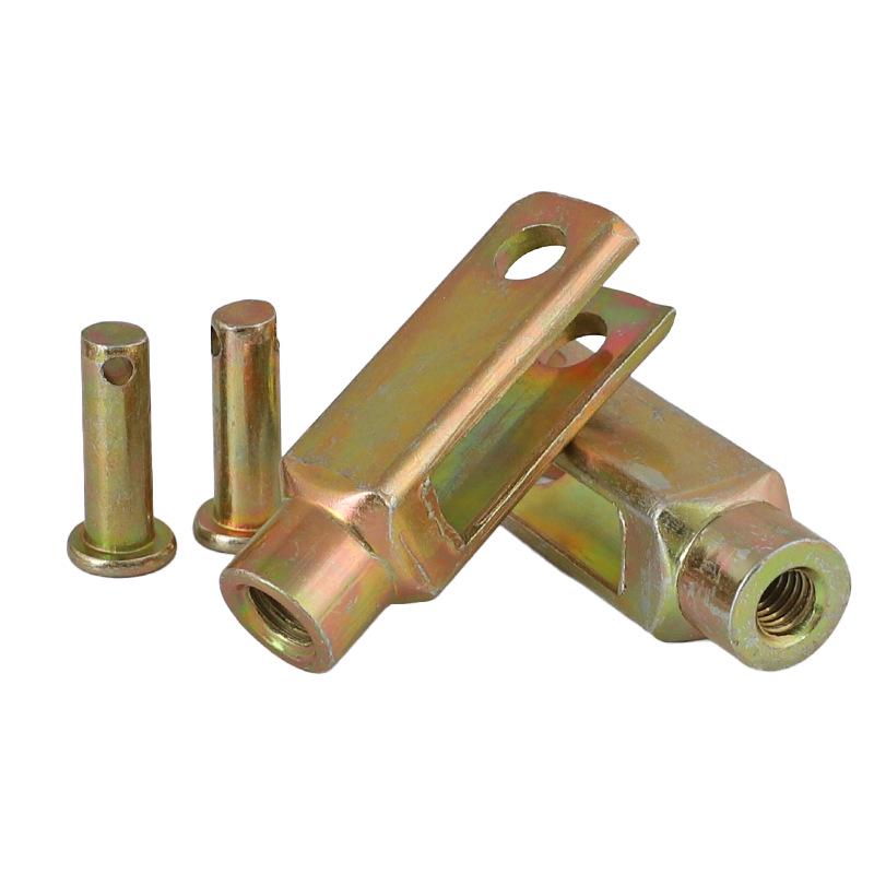 Оцинкованная тяга тормоза трактора U-образная кованая стальная вилка с прямой и обратной резьбой