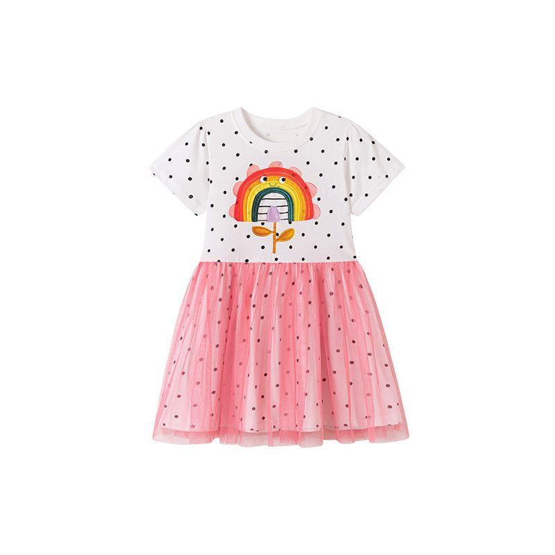 Ready Stock Cross-Border Children's Skirts European and American Style Girls' Dresses Summer Mesh Cute Children's Skirts