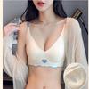 Contrast Color Seamless Underwear for Women Simple and Comfortable Gathering Latex Underwear Thin Style Without Steel Ring and Small Bra