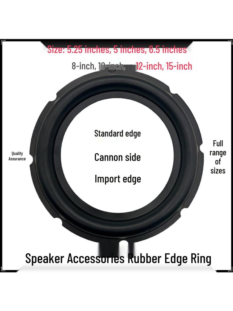 6.5" 8" 10" Speaker Subwoofer Rubber Edge Ring Accessories
