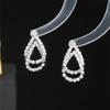Европа и Соединенные Штаты Простые дикие серьги в форме капли Серьги с улучшенным чувством нишевого дизайна Женские серьги со стразами