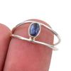 Ювелирное кольцо из стерлингового серебра 925 пробы с натуральным кианитом ручной работы, размер 6,5, O7B70