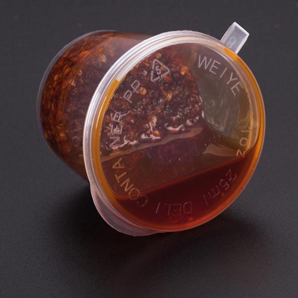 100 шт. прозрачные одноразовые стаканчики для соуса, чашки для чатни, емкость для небольшого хранения, контейнер для коробки с крышками MIT