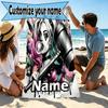 Custom Name Personalized Superhero Print Beach Towel, for Trip Camping Beach Party Home Decor, Birthday Gift for Family & Friends