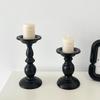 American Black Wrought Iron Aromatherapy Candle Holder - Retro Wedding Centerpiece & Home Decor