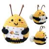Милая миниатюрная позитивная вязаная крючком пчелка, ручная работа, кукла-животное, подарок благодарности на день рождения, для учителей, на выпускной, аксессуары для интерьера автомобиля