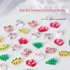 Набор для рождественского нейл-арта из 30 предметов: Милые стразы из смолы с дизайном дерева и Санты