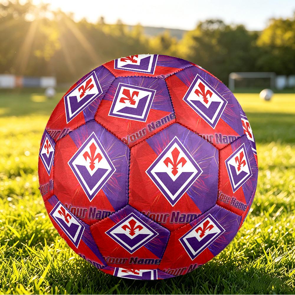 Personalized Size 5 Football Fiorentina FC Pattern Outdoor Game Sports Ball Gift