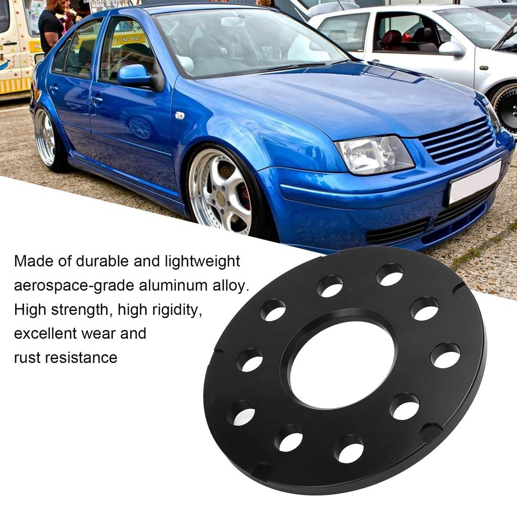 Hubcentric Wheel Spacers, Aluminum Alloy Wheel Spacers, 56.1mm Center Diameter, 8mm Thickness, Replacement for Seat, 5x114.3 Hub, Black