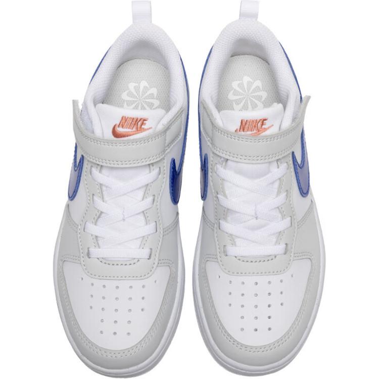 Nike Court Borough LOW top Kids' Skateboarding Shoes White/Blue Children Aged 3 7 Years Old DV5457-125