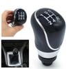 5 Speed Manual Car Gear Shift Knob Shifter Boot Stick PU Leather +Plastic For Ford Fiesta MK7 2008-2013 Focus MK2 FL 2008-2011