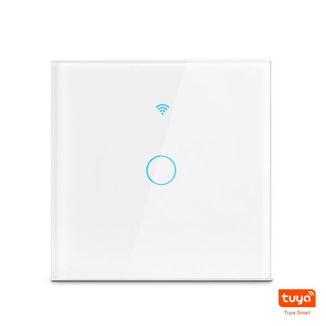 Melery Выключатель света Wi-Fi Smart Tuya Touch Sensor Стеклянная панель Прерыватель лампы EU Square Пульт дистанционного управления Alexa Dot Google Home