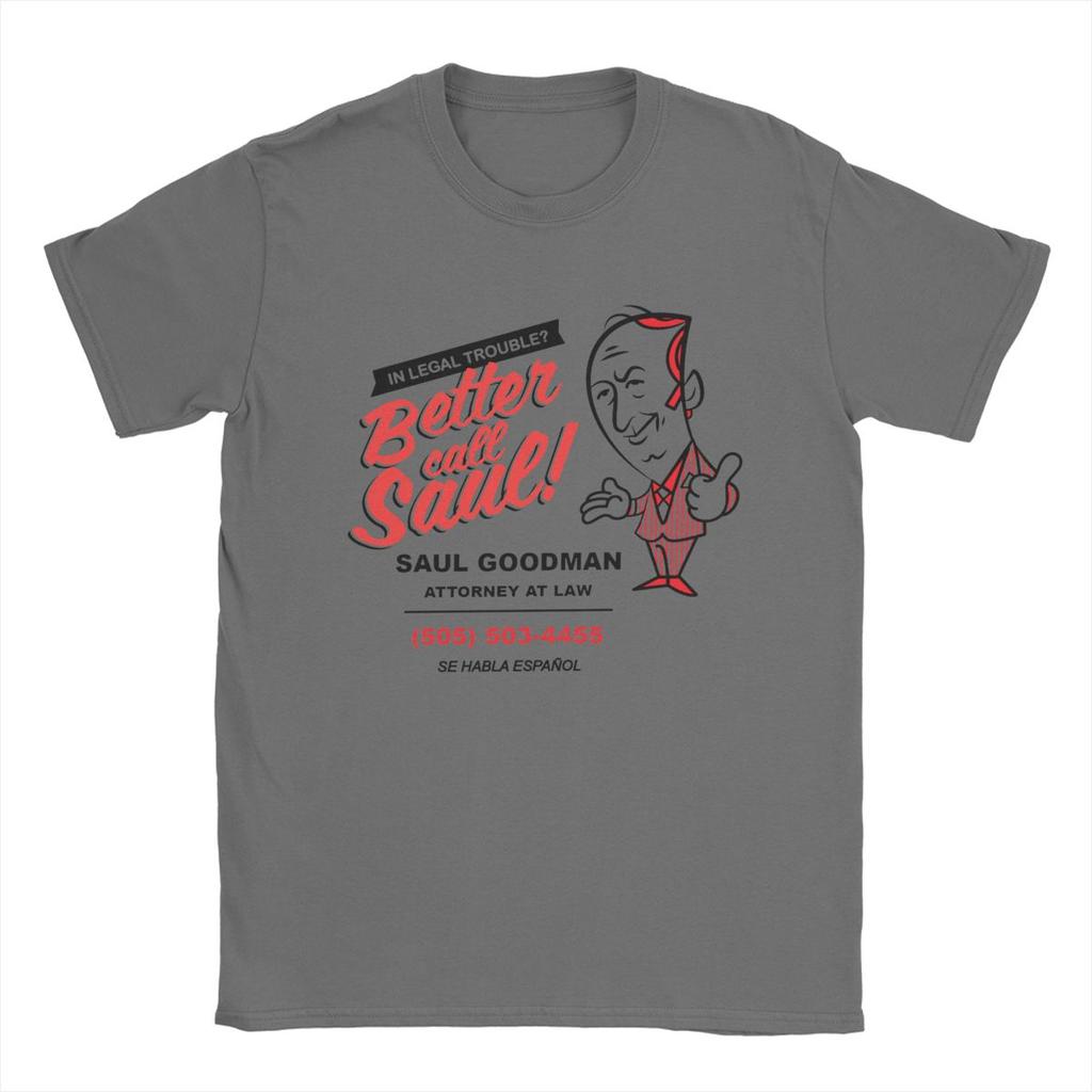 Better Call Saul Goodman Breaking Bad T Shirt Men Pure Cotton Vintage T-Shirt Round Neck Tee Shirt Short Sleeve Tops Gift Idea