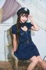 Clearstone GLOWHOLIC Heart Police Cosplay Size Costume, M, Navy, Halloween, Women's