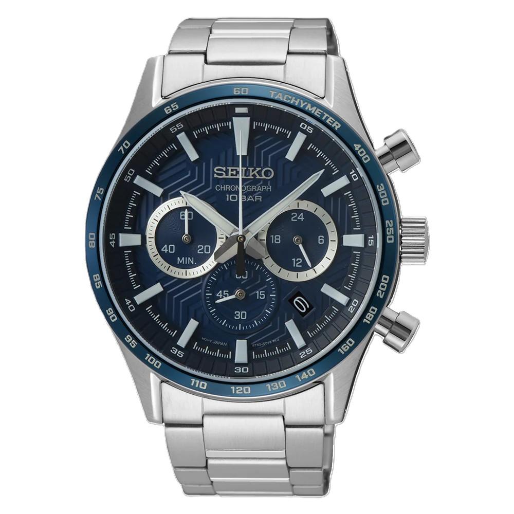 SEIKO Quartz CHRONOGRAPH Sapphire Stainless Steel Men Watch SSB445P1