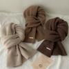 Woolen Cross Scarf Thicken Neck Scarf Winter Warm Knit Scarf  Girls