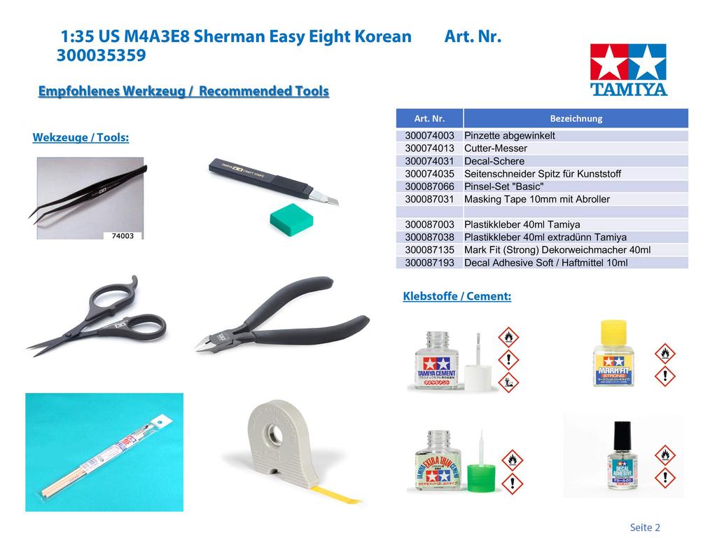 Tamiya Military Miniature Series American Tank M4A3E8 Sherman Easy Eight Korean War Plastic Model 35359 1/35 No.359