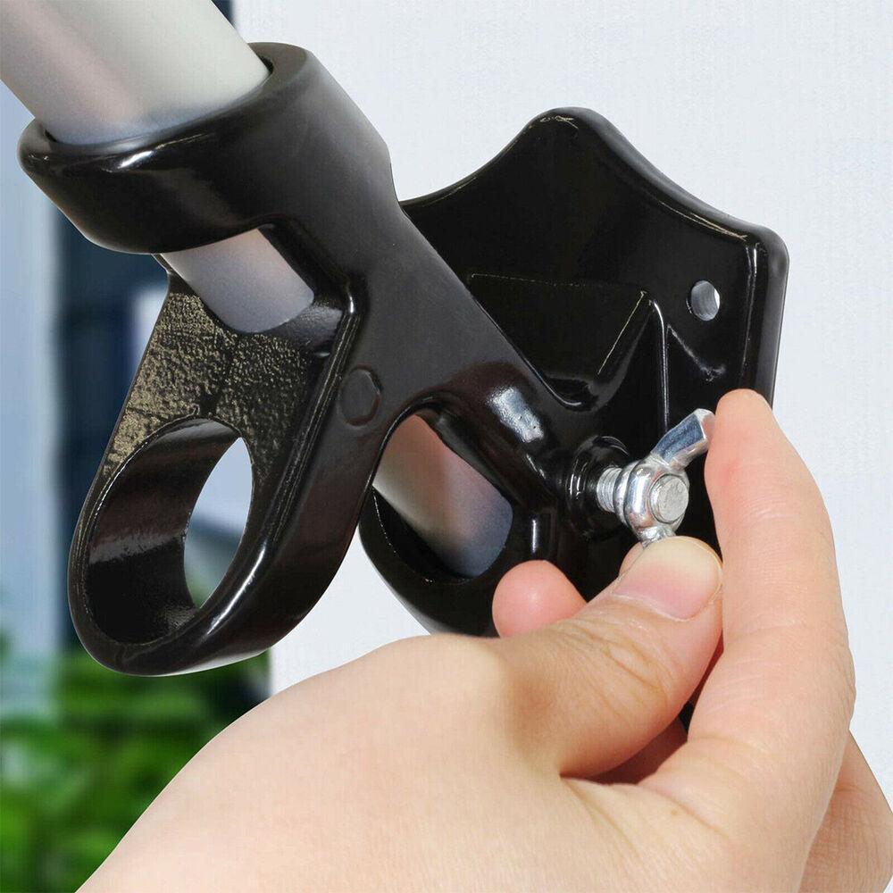 Metal Flag Pole Holder Wall-mounted Flagpole Bracket Accessories Windsock Pole Holder  Flag Pole