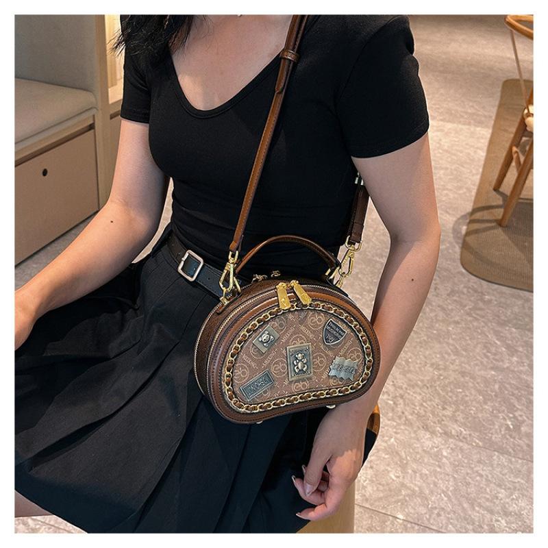 Tooxika Новая модная простая ретро-сумка-значок, популярный стиль, женская универсальная сумка-мессенджер через плечо, маленькая круглая сумка
