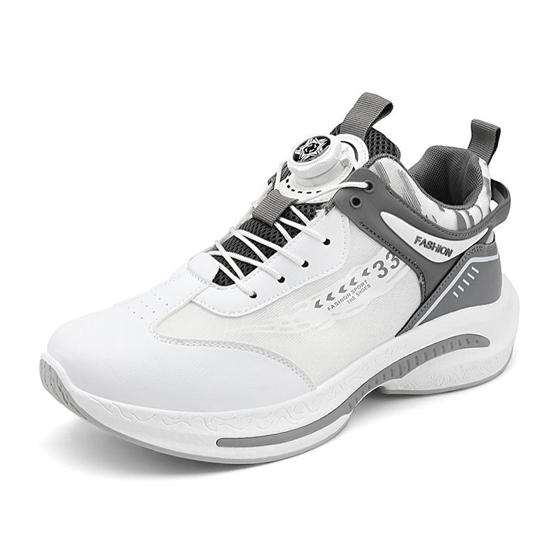 Мужская дышащая повседневная спортивная обувь на четыре сезона, новая, с вращающимися шнурками, для улицы, для бега, студенческие кроссовки, молодежная, трендовая