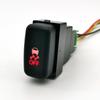 1PC Red LED Light Car DRL Radar Power On Off Fan Switch Button with wire For Mitsubishi Outlander 06-12 Pajero Lancer
