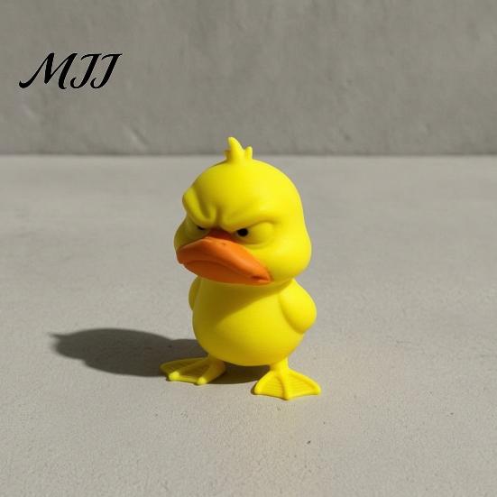 Изысканные Подарки для Коллег 3D-печатная Фигурка Желтой Утки, Забавная Статуэтка с Живыми Выражениями, Целительный Компаньон для Стола, Милая Миниатюра