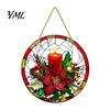 Decorative Hanging Pendants Christmas Tree Ornaments, Acrylic Festive with Lanyard for Decorations Holiday Party Home Decoration, Indoor Scene Layout