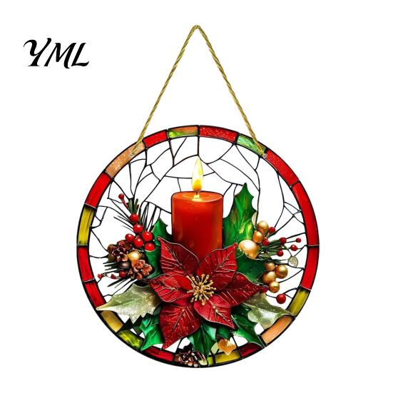 Decorative Hanging Pendants Christmas Tree Ornaments, Acrylic Festive with Lanyard for Decorations Holiday Party Home Decoration, Indoor Scene Layout