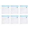 6Pcs Vacuum Zipper Bags Food Sealer Storage Reusable Bags with Double Layer Zippers Designed(29x22cm )