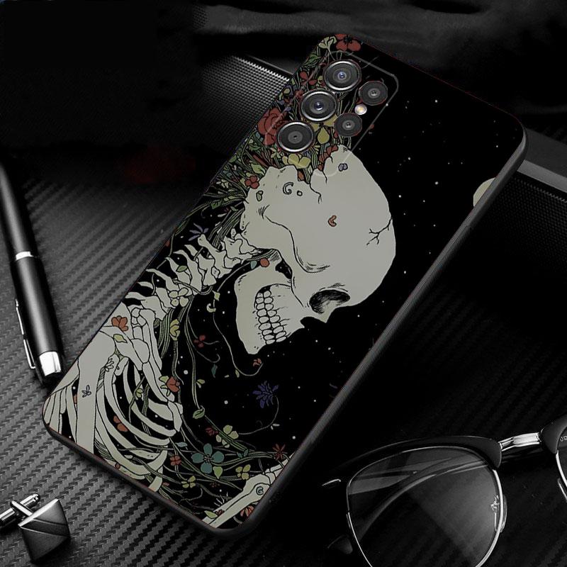 Чехол для телефона с рисунком скелета для Samsung Galaxy S25 S24 S23 S22 S21 Ultra S24 S23 S22 S21 S25 Plus S24 S25 FE