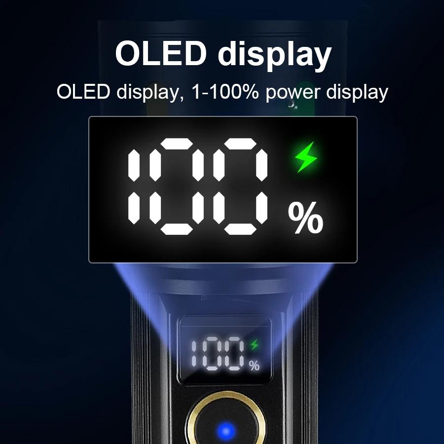 80000LM Мощный светодиодный фонарик USB перезаряжаемый мощный фонарик с дальним зумом фонарик для рыбалки на открытом воздухе