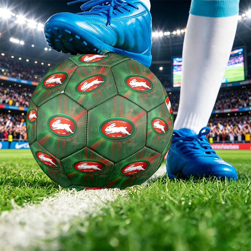 South Sydney Rabbitohs Size 5 Sports Training Ball Shock Absorbing Durable Ball For Match Daily Practice Outdoor Activities